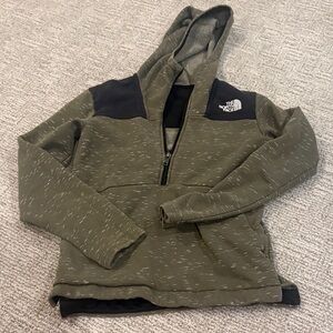 The North Face Kids Olive Hoodie with Black Accents